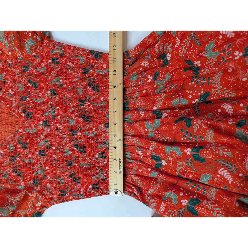 Ivy City Co Christmas Holly Midi Dress Size Small - Picture 8 of 11